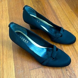 RALPH LAUREN WEDGES - 7.5 black